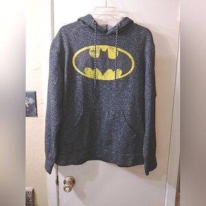 Batman DC Comics Classic Logo Adult Hoodie Size Medium Black/Yellow